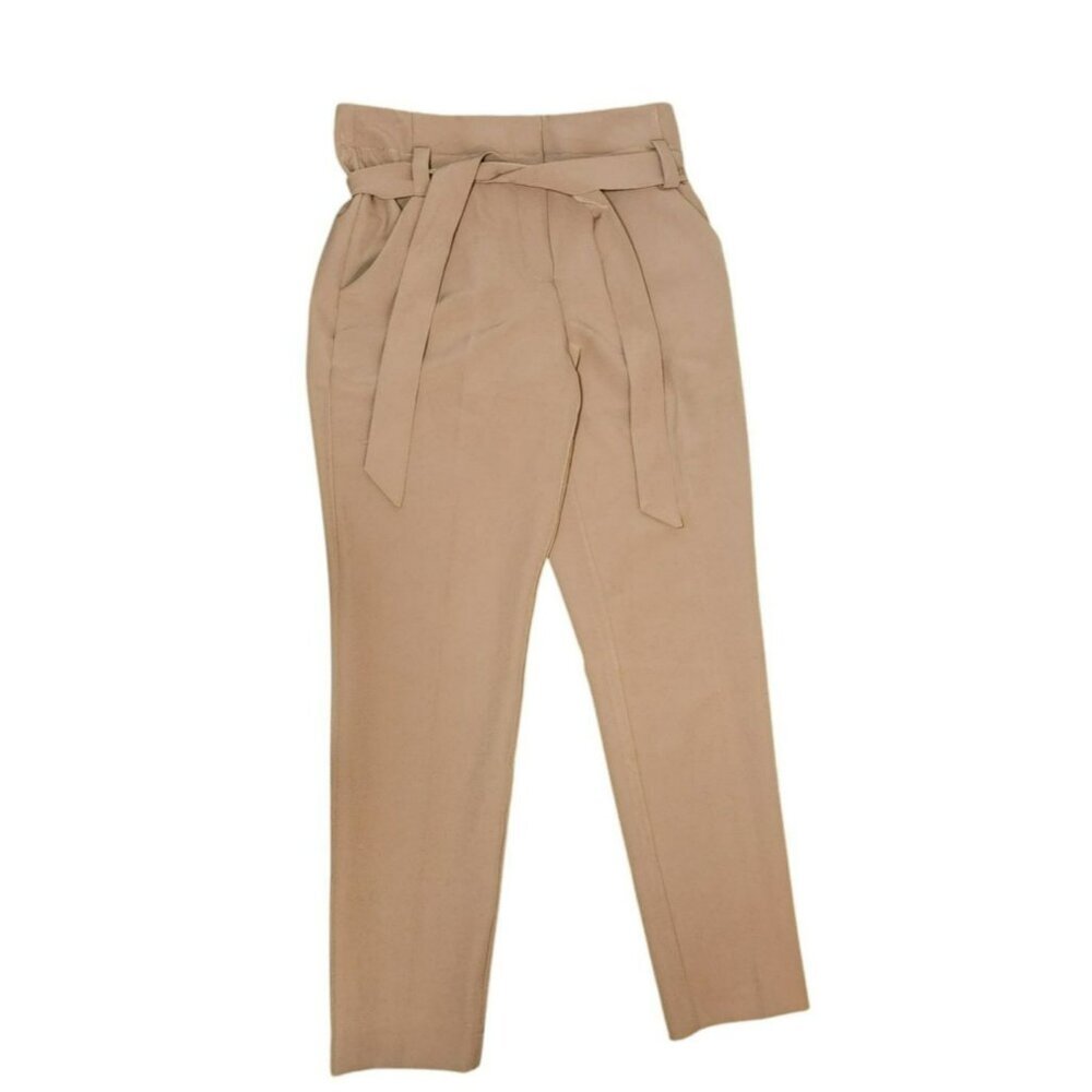 Cooper & Ella Ankle Dress Pants Sz 8 Toasted Coconut w/Belt NWT‎ 40" Long